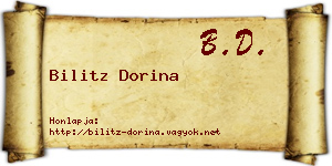 Bilitz Dorina névjegykártya